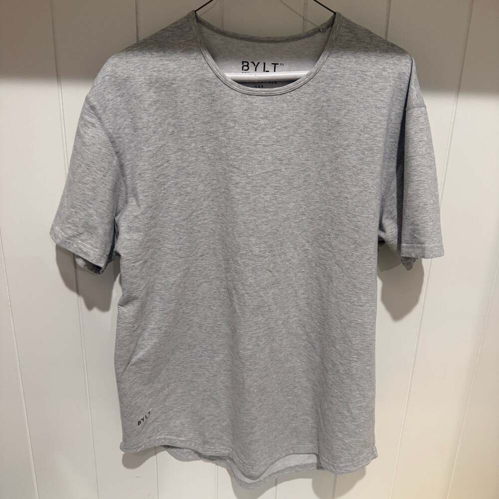 BYLT Premium Basics Drop Cut S/S Lux T-Shirt Heather Gray Size L